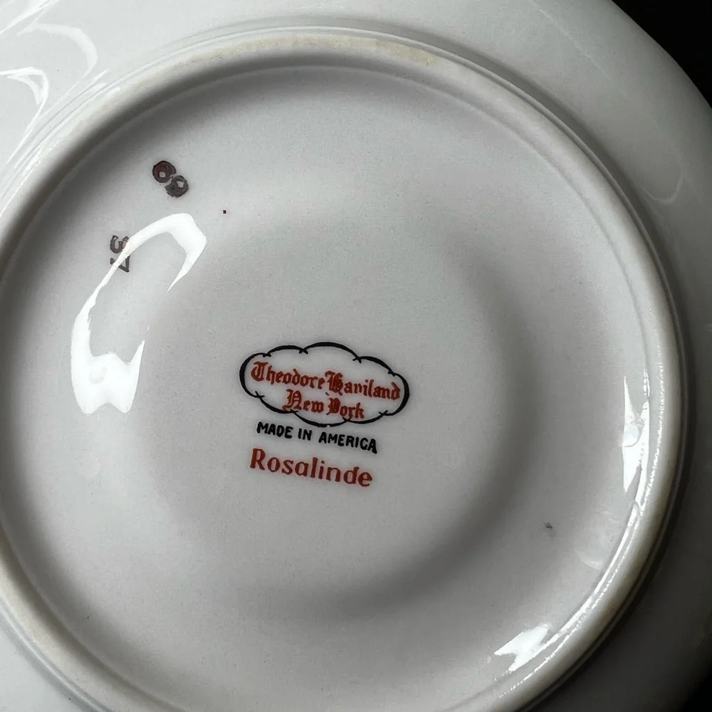 Vintage Theodore Haviland New York Rosalinde China, 10” vegetable platter